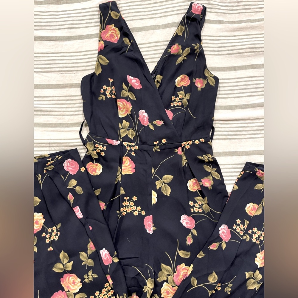 Crop Floral Jumpsuit